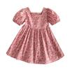 Girls Summer Floral Dress Sweet Puff Sleeve Printed Baby Doll Dress For Toddlers And Kids Casual Party Wear