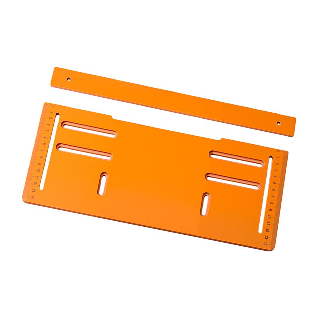 Multipurpose Cutting Guide Base Plate With Adjustable Height Angle Setting And Nonslip Surfaces For Woodworking