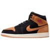 Air Jordan 1 Abrasion Resistant Mid Top Vintage Basketball Shoes Unisex Black Brown HV4091-002