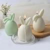 Handmade Molds Rabbit Shape Candle Silicone Mold Easter Cake Chocolate Mold Cute Blood Drawing Silicone Molds Accessories Tools