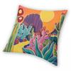 Sunset Path Desert Square Pillowcase Polyester Linen Velvet Printed Zip Decorative Pillow Case Room Cushion Cover