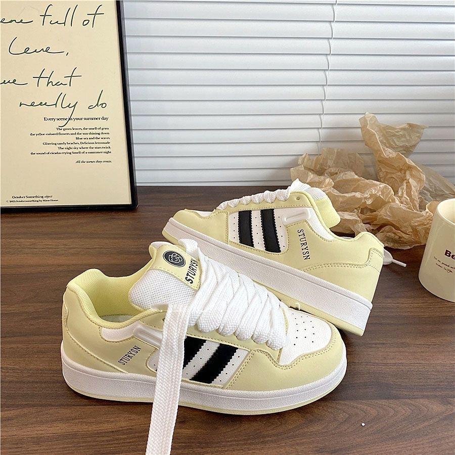 

Light yellow letter design couple bread shoes women s tide autumn new versatile casual sports shoes 34 жовтий