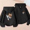 Yorkshire Terrier Martial Arts Print Zipper cardigan boy tops Children Coat Hoodies garment Girls Hoodie black autumn clothing