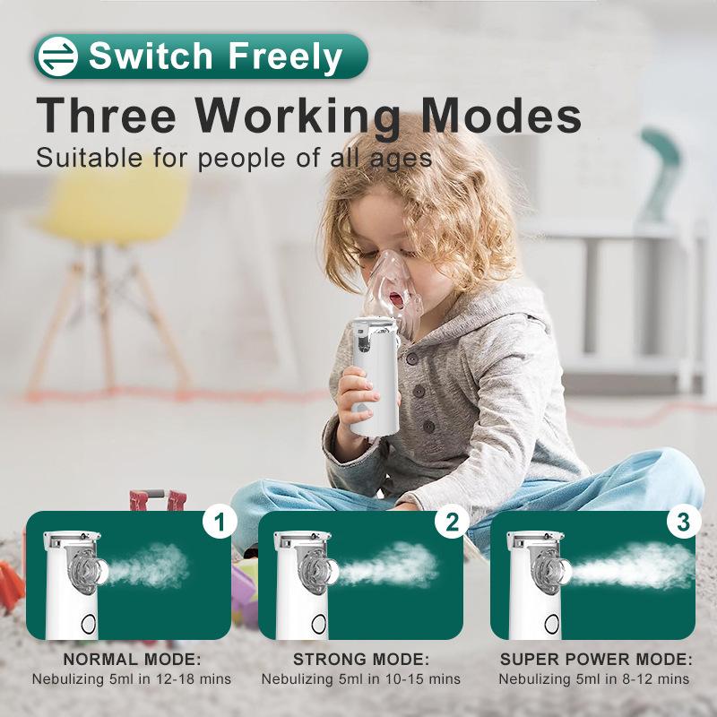 Portable Handheld Mesh Nebulizer for Kids and Adults Quiet Home Use