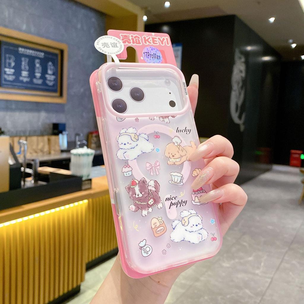 Applicable to the new iPhone Kameng magnetic suction series mobile phone case kitten rabbit pattern Apple 16 protective case