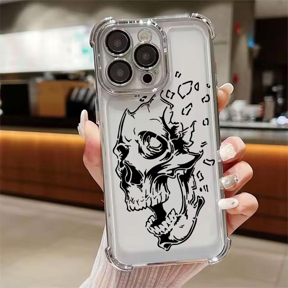 Skull Skeleton Bone Art Phone Case For Xiaomi 15T 14T 13 Pro 15 F8 Ultra Poco X7 F7 Pro 5G X3 X5 X6 F5 M7 Shockproof Clear Cover