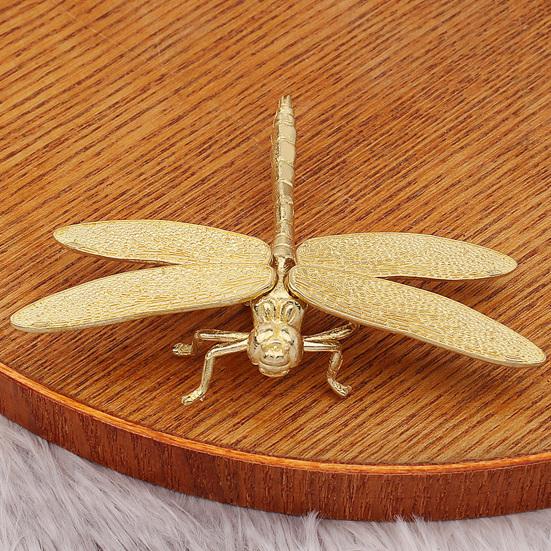 Libel Ornament Delicaat Modelleer Beeldje Vintage Koperen Dier Ornament Rustieke Stijl voor Huisdecoratie