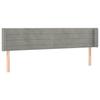 VidaXL Tête de Lit à LED Meuble de Chambre à Coucher Accessoire de Lit Double Tête de Cadre de Lit Intérieur Gris Clair 3123430