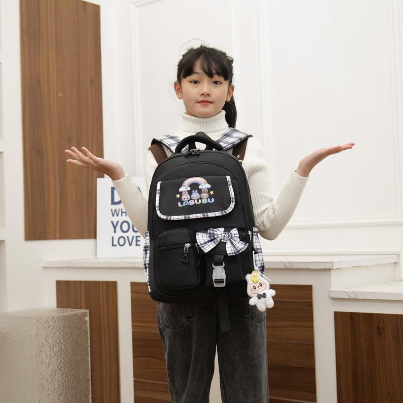 Schoolbag1011 new primary school bag for grades 1, 2 and 3 to reduce the burden of spine care for girls, girls and girls, light backpack for girls