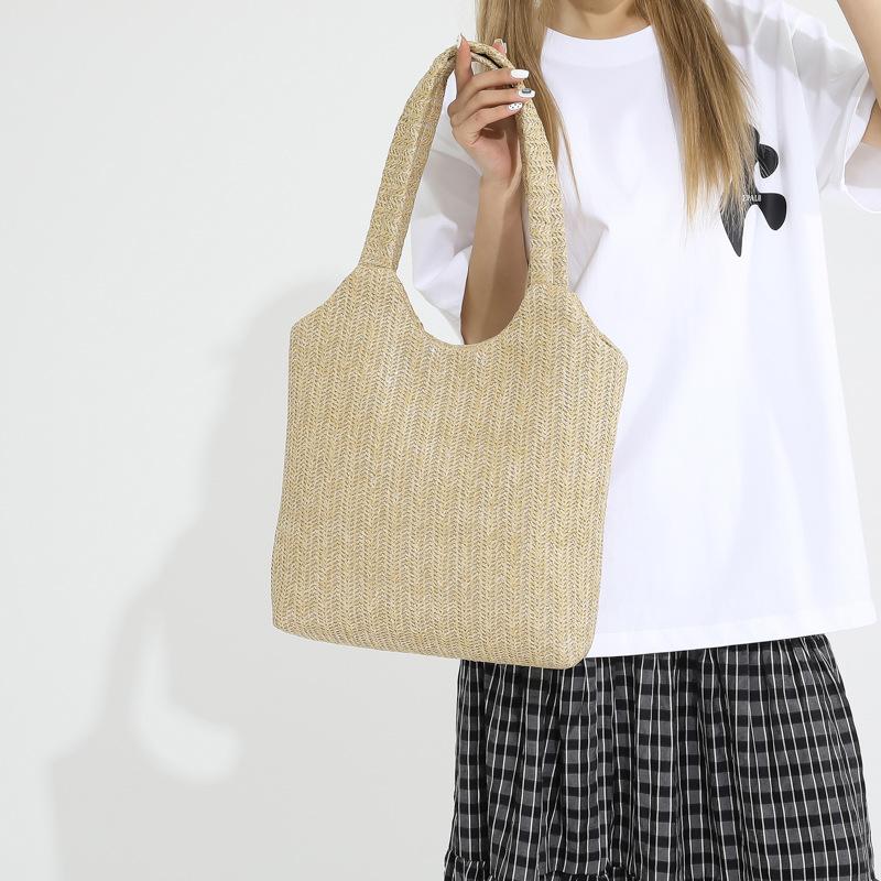 Spring Simple Women's Beautiful Personalized Shopping Bag Korean Hand-held One-shoulder Literary and Fresh Tote Bag