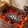 Tappeto in Velluto di Cristallo con Stampa di Calcio del Newcastle United, Comodo Assorbente d'Acqua Antiscivolo Tappeto per Pavimento Interno