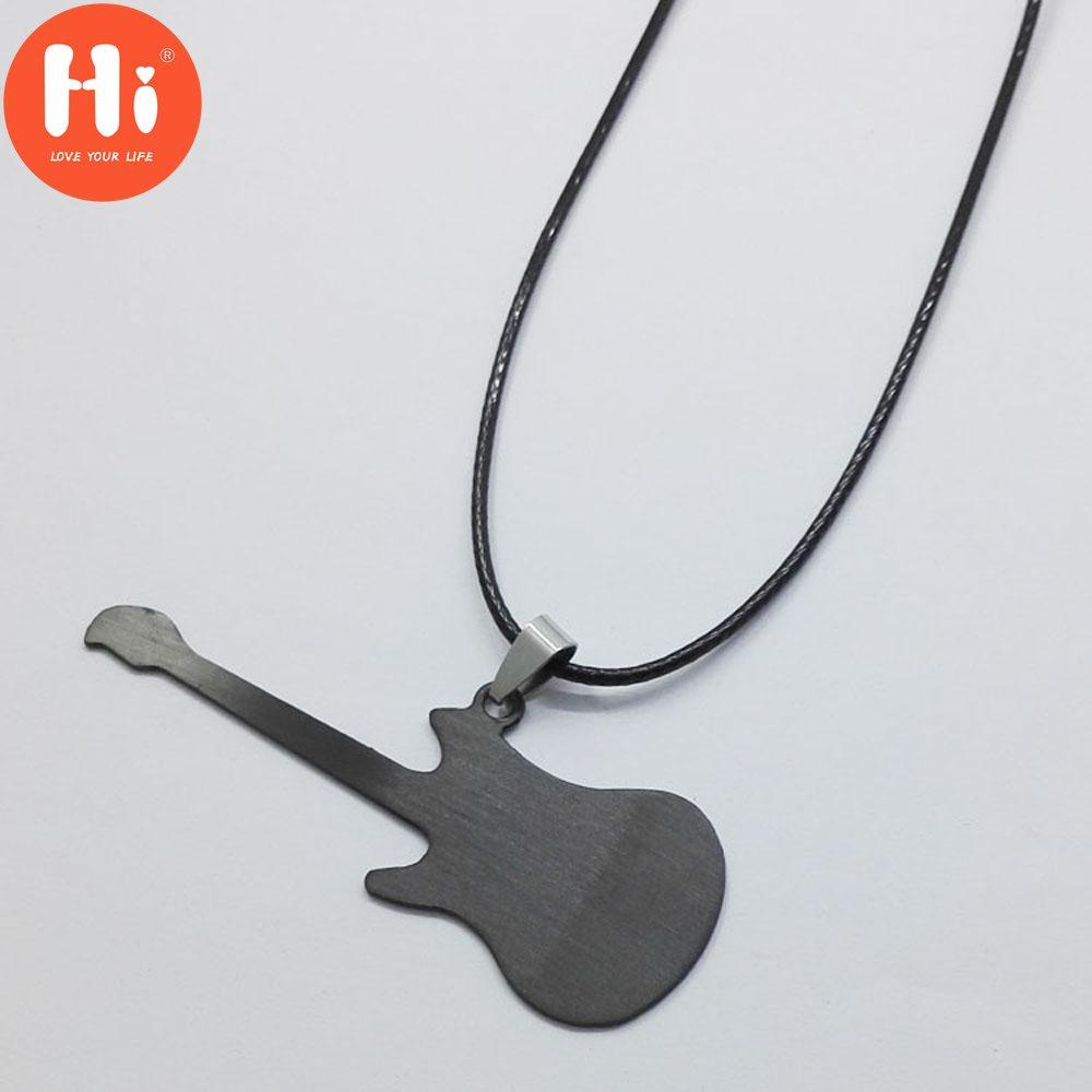 Hi Steel Guitar Music Punk Rock Sweater Chain Jewelry Clavicle Chain Fashion Accessories Necklaces