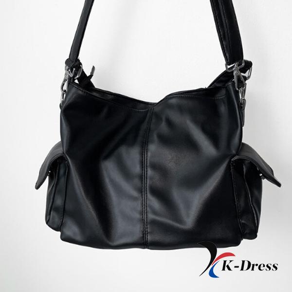 Lucky Pocket Leder Große Schultertasche Crossbag