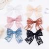 Fashion Baby Girls Hair Clips Handmade Bows Hairclips Lace Cutout Bowknot Hairpin  Hair Accessories
