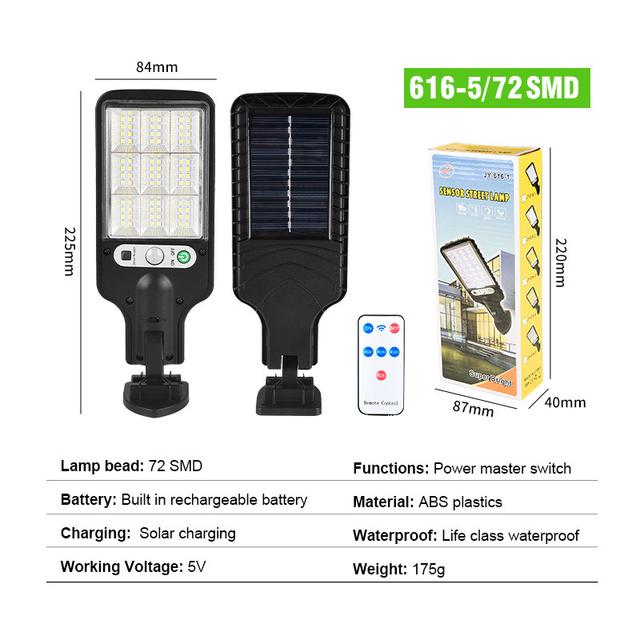 

Solar Street Lights with Motion Sensor Outdoor Patio LED/COB Lamp Waterproof Remote Control Security Lighting Light for Garden