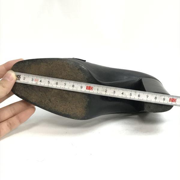 CELINE Leather High Heel Pumps 34 22 Black Italy