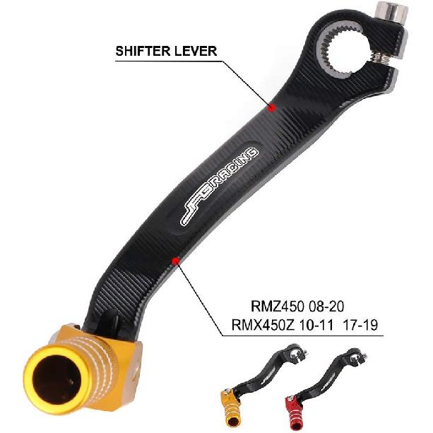 Motorcycle Gear Shifter Lever Shift Foot Pedal for RMZ450 2008-2020, RMX450Z 2010-2011/2017-2019 Dirt Bike, Gold