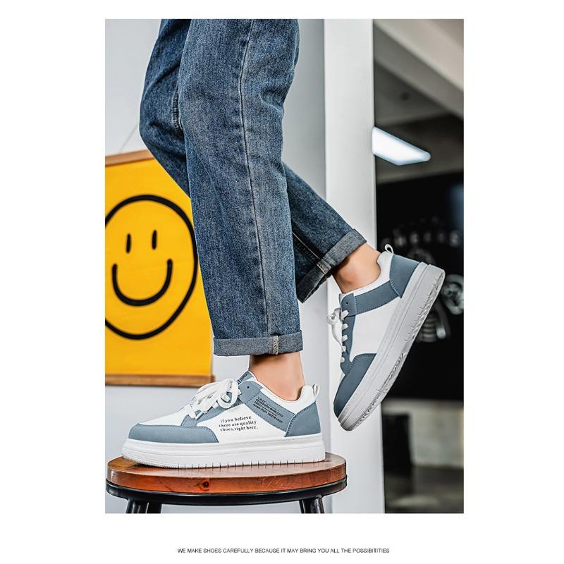 Men S Breathable Casual White Sneakers Trendy Versatile Sports Board Shoes