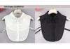 Spring & Winter Women's Anti-Wrinkle Chiffon Embroidered False Doll Collar Lapel Shirt Collar