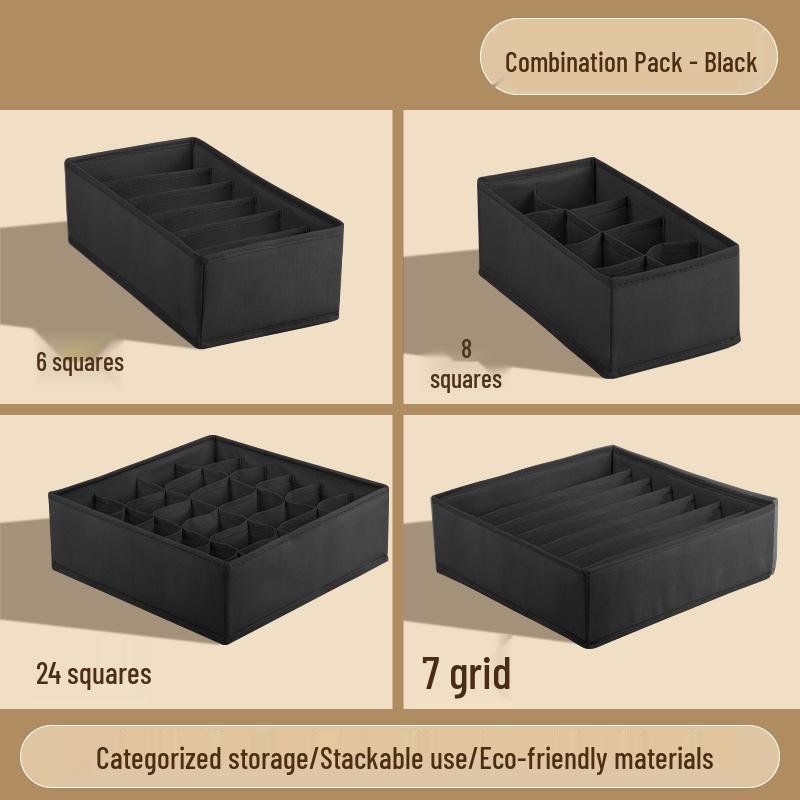 Stoff-Aufbewahrungsbox für Socken, Unterwäsche und BHs - Deckellos, Waschbar und Faltbarer Organizer