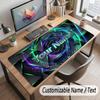 Neon Colorful Theme Customized Mouse Pad Personalized Print Name Text Desk Mat For Home Office Table Decor