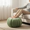 Pumpkin Stool Decorative Ottoman Cushioned for Bedroom