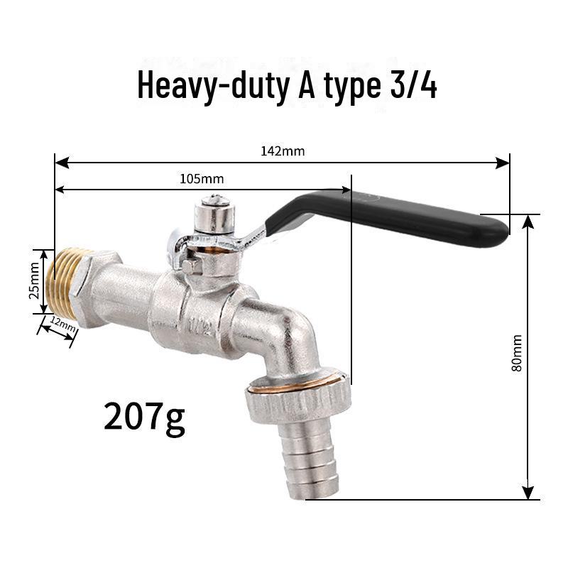 Outdoor Double-Control Brass Faucet for Kitchen and Garden