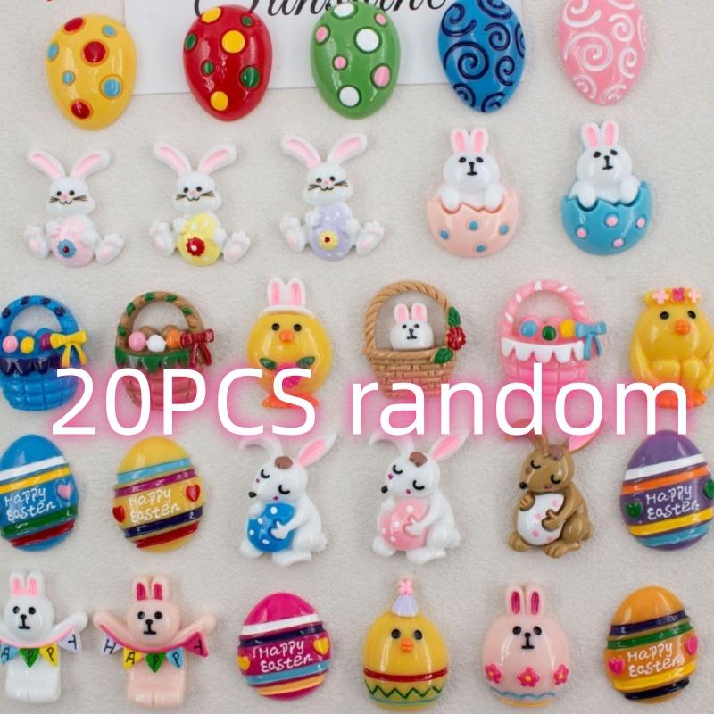 

20/100PCS Cartoon Easter Series DIY Cream Glue Resin Accessories Hair Accessories Head Rope Pendant Pendant Handmade Patch