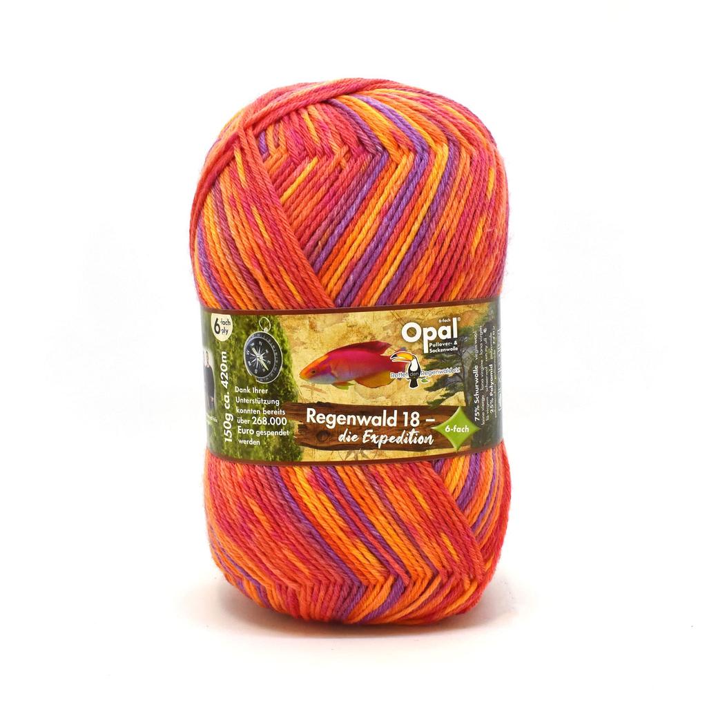 Opal Sock Yarn 18 6ply "Regenwald 11215"