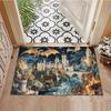 Fantasy Castle and Dragon Rug, Suitable for Living Room, Bedroom, Game Room, Computer Room and Home Décor.