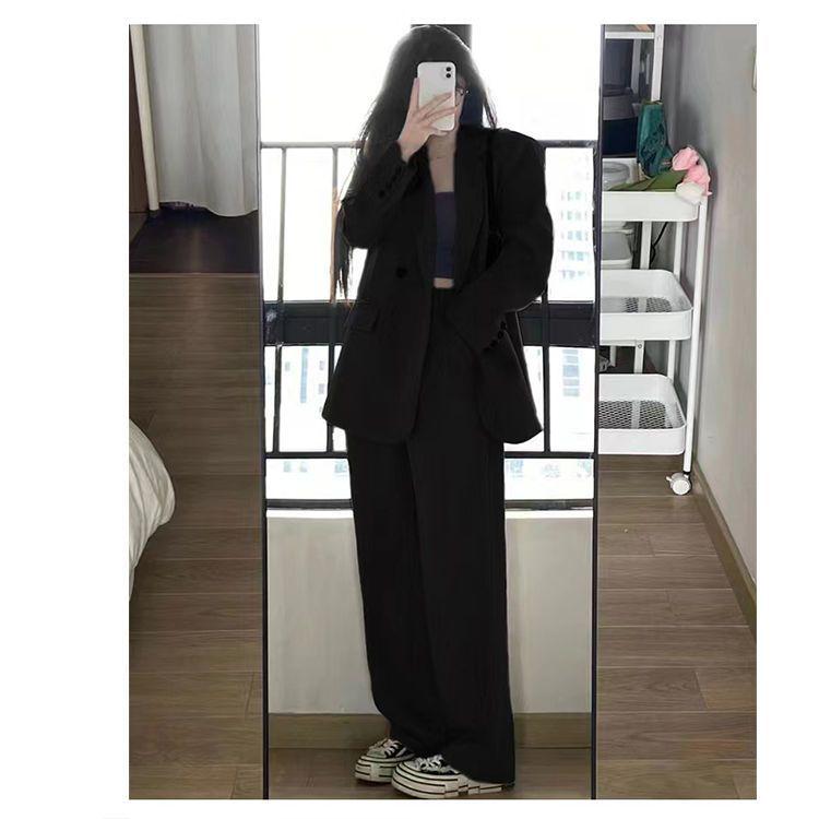Women's Fashionable Slimming Loose-Fit Two-Piece Suit Jacket - Korean Style for Spring/Autumn 2026