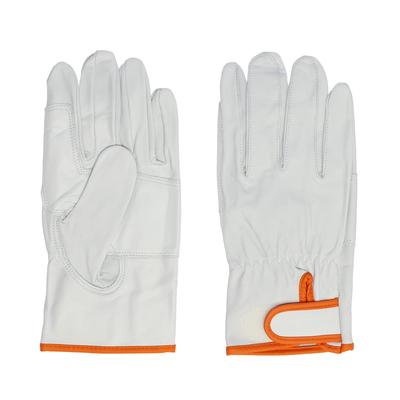 Otafuku Handschuhe Lederhandschuhe Wappen mit Handgelenk-Klettverschluss und Made in Japan Größe L [Rinderleder, Leder] #424 Weiß,