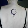 Premium Herbal Semi-Permanent Simple Star Moon Fringe Tattoo Sticker
