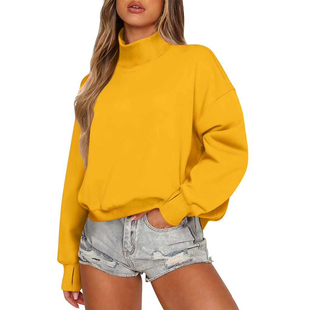 Damen Sweatshirt Langarm Lässig Bequem Locker Leicht Damen Sweatshirt
