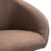 Dining Chairs Set of 4 Brown Fabric