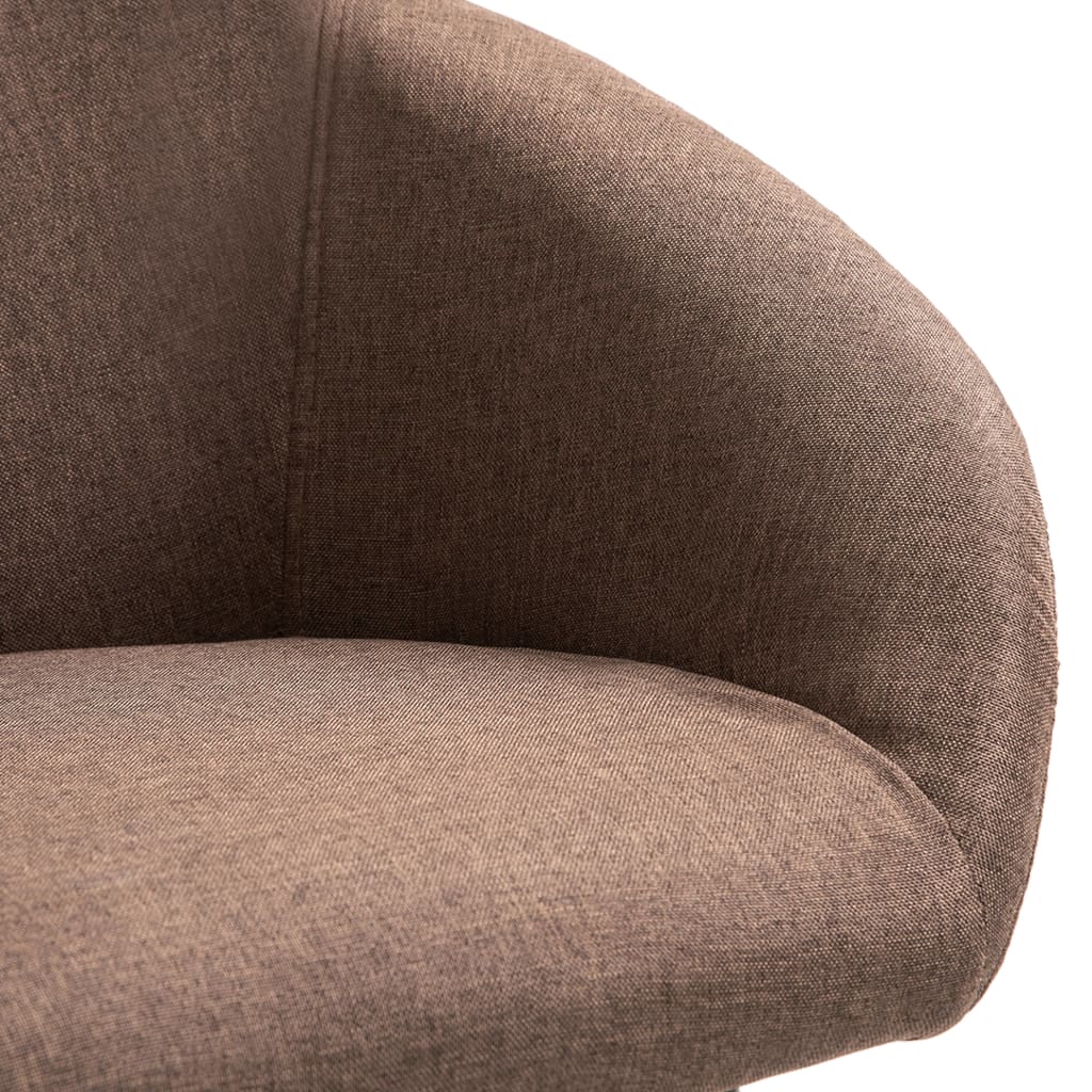 Dining Chairs Set of 4 Brown Fabric