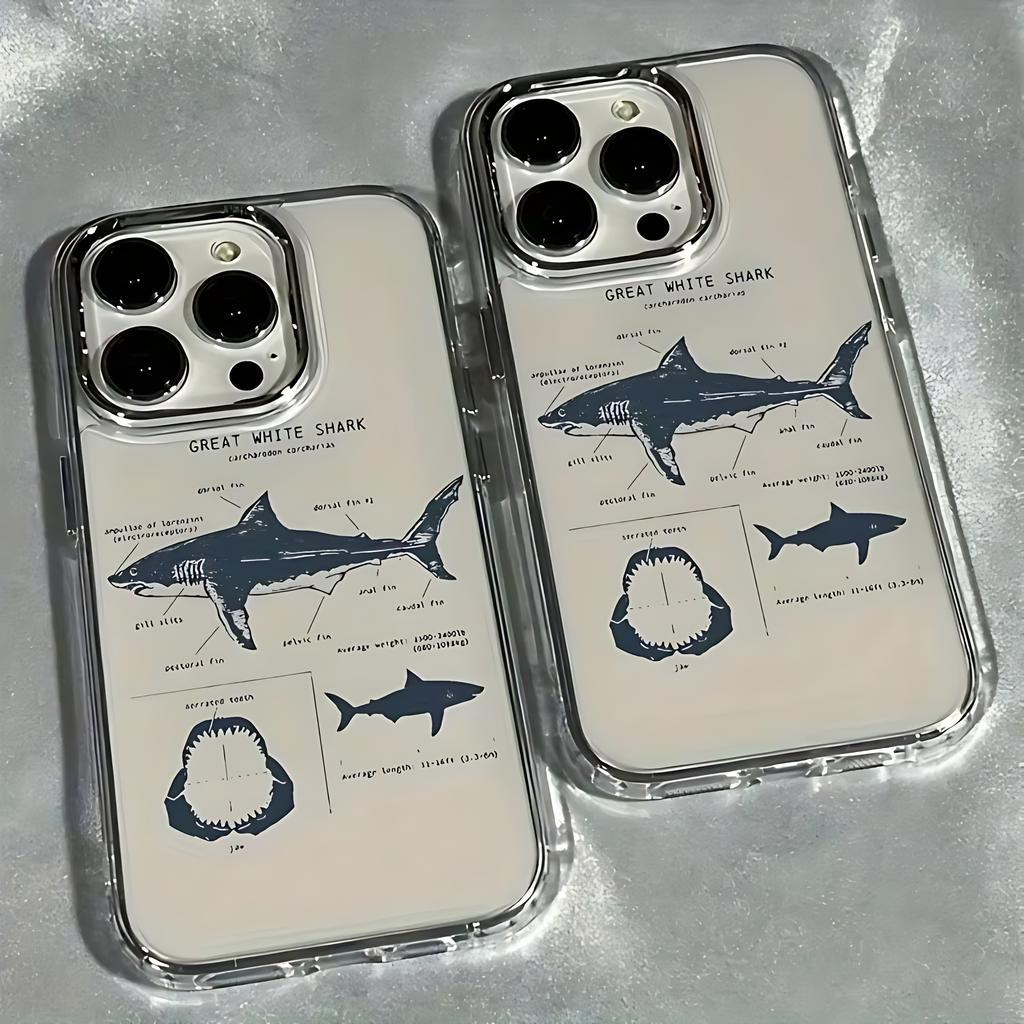 Summer Marine Shark Pattern Phone Case For Infinix Smart Note Tecno Camon Spark Pova Hot 30 40 50 7 8 9 10 Pro Plus 4G 5G Cover
