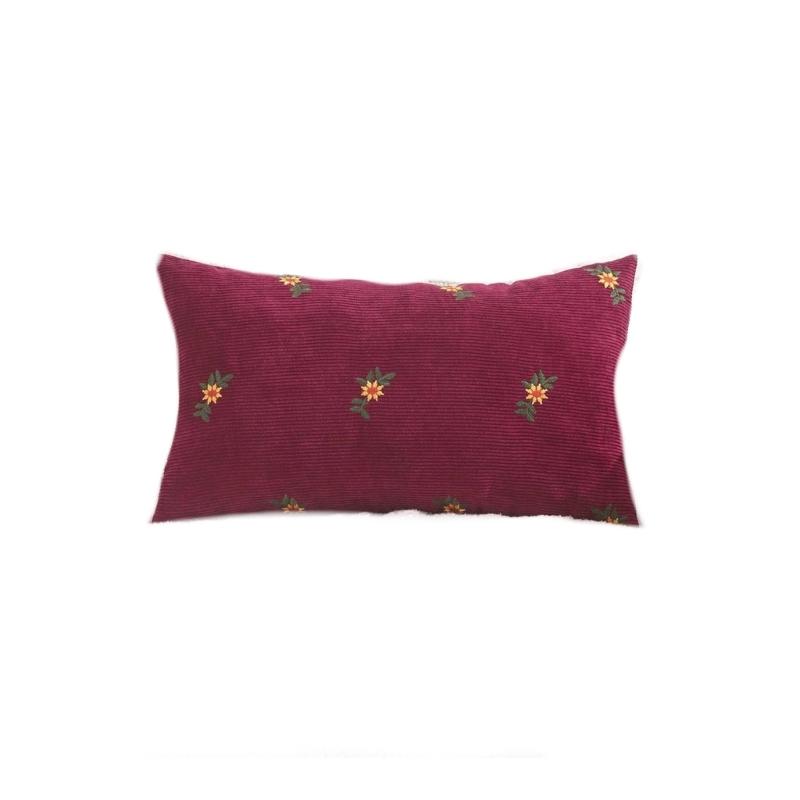 Elegant Embroidery Corduroy Cushion Cover Breathable Easy Caring Comfortable Bedroom Living Room