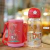 Premium Quality 700ml Portable Drinking Straw Shoulder Strap Water Bottle For Kids