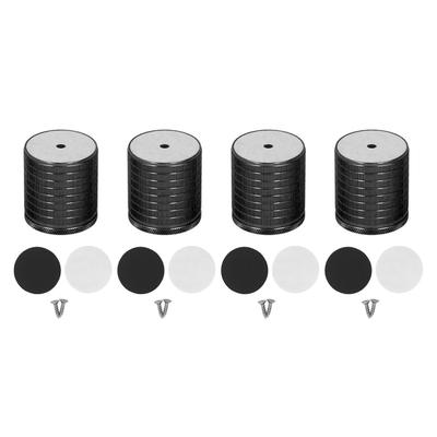 4 Pièces Rehausseur de Meuble 43 75mm Réglable Forte Portance Alliage d'Aluminium Robuste Rehausseur de Lit