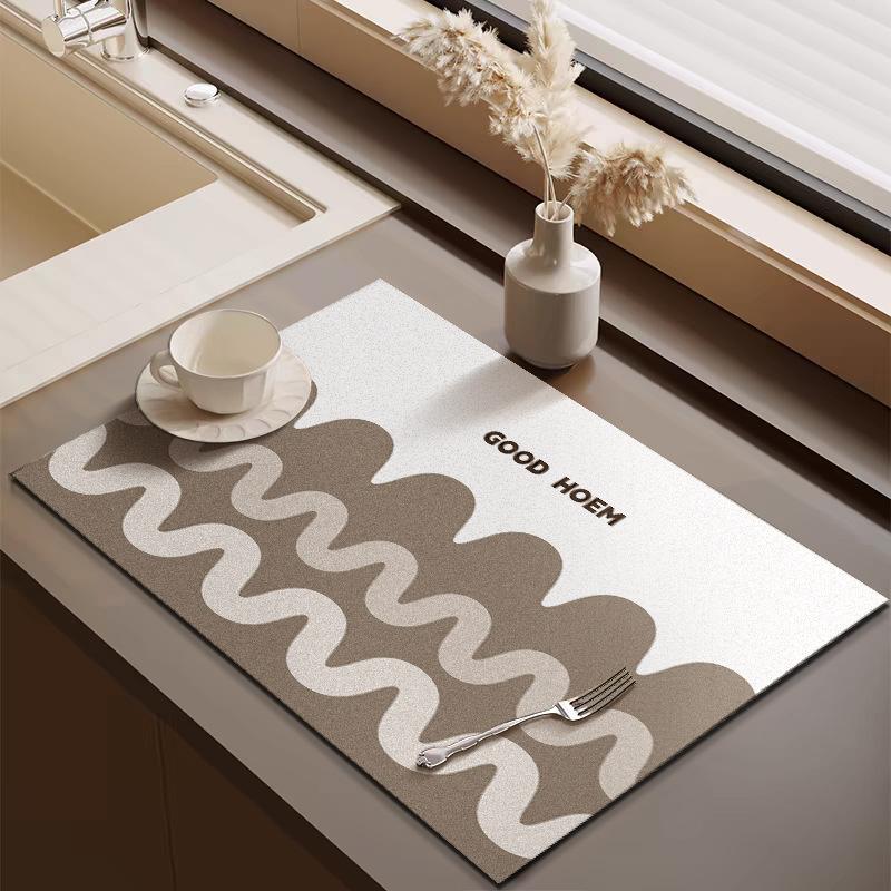 Melard Style Drain Pad Coffee Machine Special Water Absorbing Countertop Insulation Cup Kitchen Drainage Pads Home Decoration