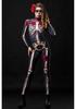 Sofort verfügbar Halloween Damen Cosplay Jumpsuit - Rosen-Skelett-Print für Eltern-Kind-Kleidung