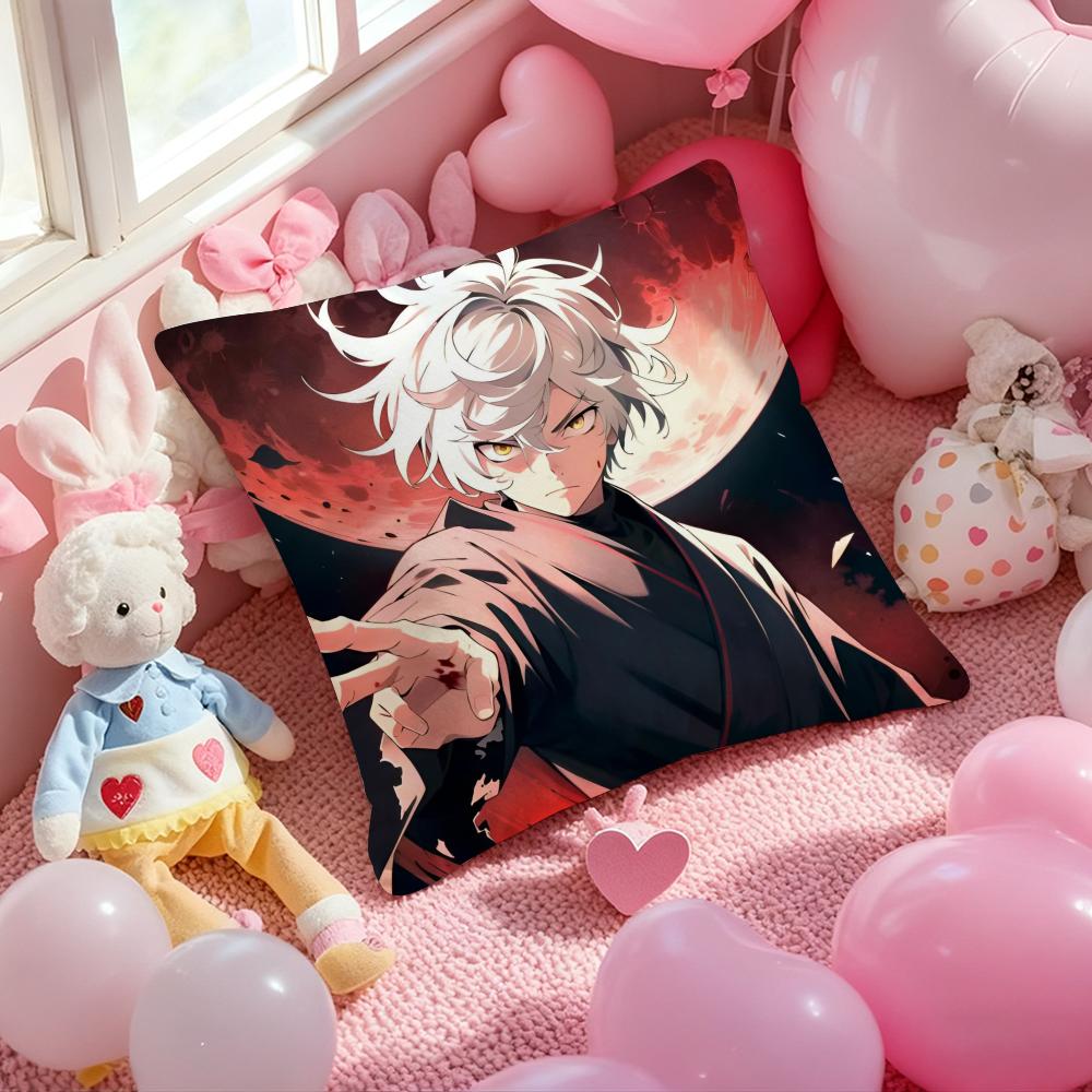 Hell's Paradise-Jigokuraku Anime Cushion Cover Pattern Printed Pillowcase for Living Room Sofa Cushion Cover & Bedroom Decor