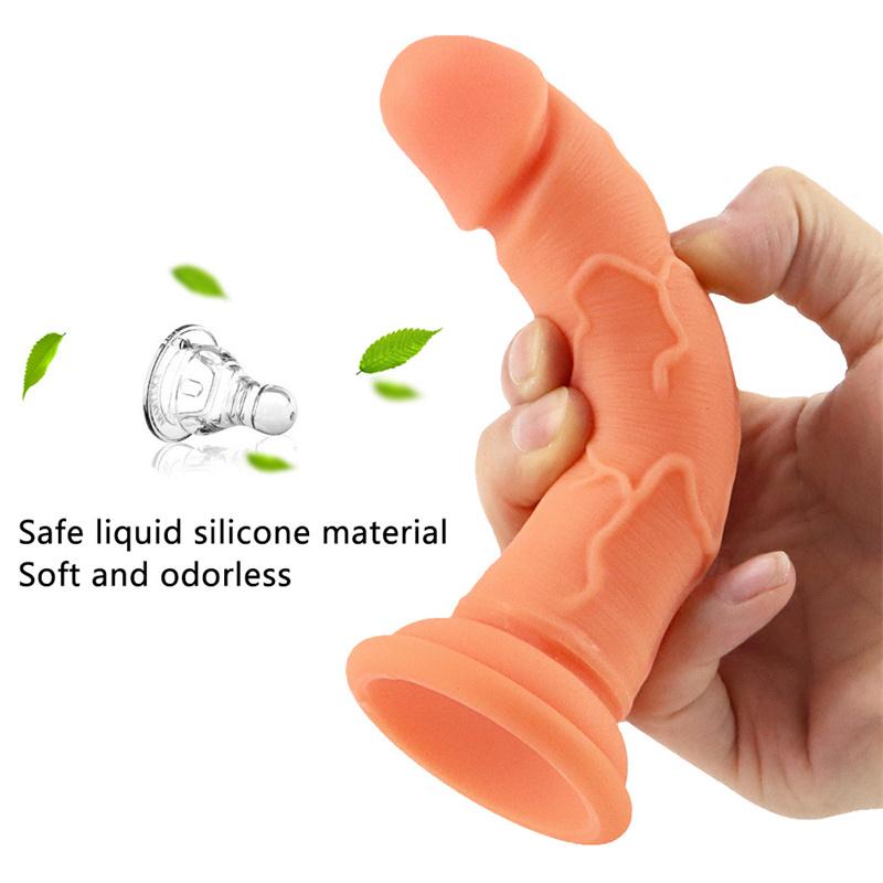Dildo Female Eggless Masturbation Device Simulation Dildo Soft Silicone Small Penis Adult Female Products