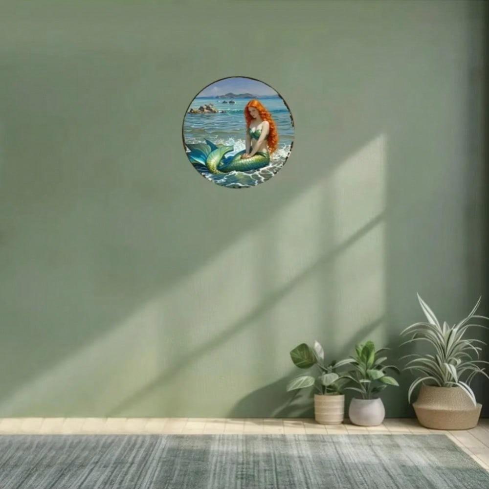 Vintage Mermaid Aluminum Wall Art Home Cafe Decor Halloween Gift