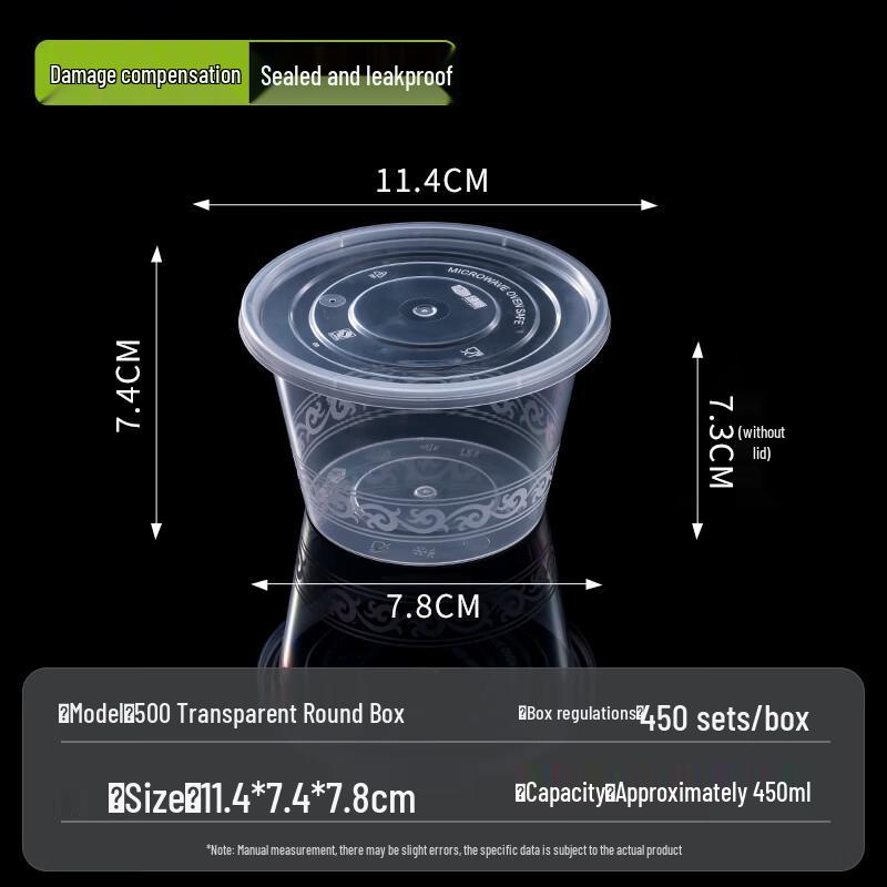 Handun Disposable Wheat Straw Round Lunch Boxes with Lids