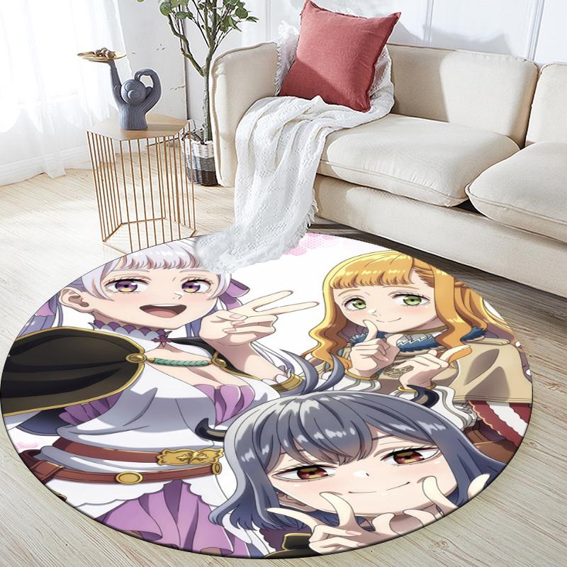 Noelle Silva pattern round rug,Carpet Rug for Living Room Bedroom Playroom ,Non-slip Floor Mat,Holiday Gifts and Birthday Gifts.