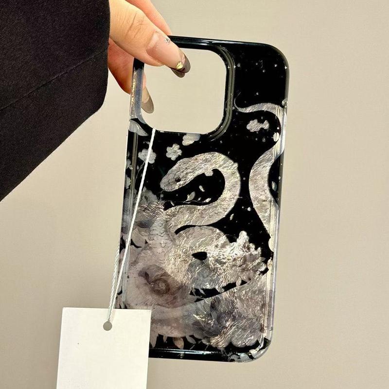 Luxus Neujahr Wirbelmuster Glitzer Schlange Handyhülle Für iPhone 17 16 15 Pro Max 14 13 12 11 Pro XS X 7 8 Plus Silikonhülle