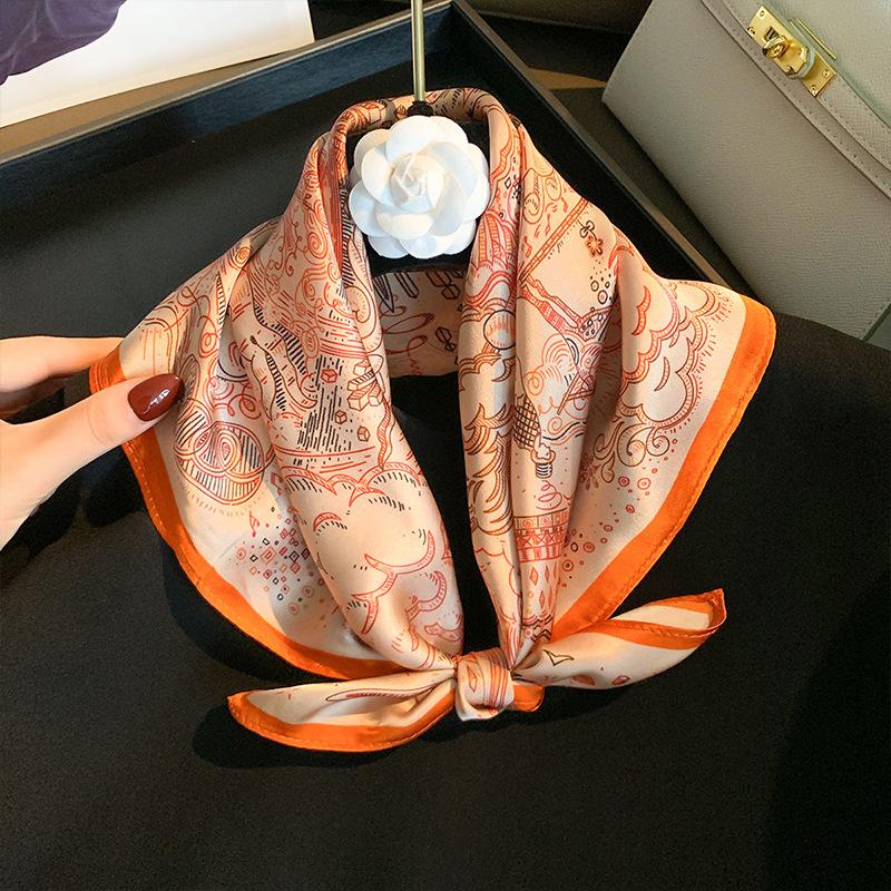 100% Real Silk Scarf Women Square Neck Shawls Wraps for Ladies Foulard Scarves Pashmina Female Hijab Bandana Bufanda Écharpes