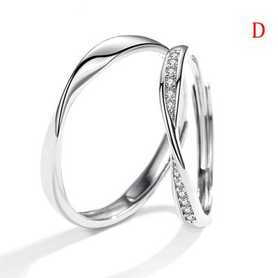 1 Paar Partnerring Diamant Hochzeit Verlobungsschmuck Verstellbare Ringe